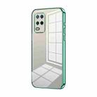 For Realme 8 5G Transparent Plating Fine Hole Phone Case(Green) - 1