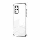 For Realme 8 5G Transparent Plating Fine Hole Phone Case(Silver) - 1