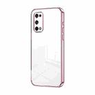 For Realme X7 Pro Transparent Plating Fine Hole Phone Case(Pink) - 1