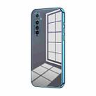 For Realme X50 Pro Transparent Plating Fine Hole Phone Case(Blue) - 1