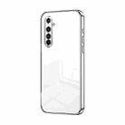 For Realme X50 Pro Transparent Plating Fine Hole Phone Case(Silver) - 1