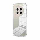 For Realme 12+ Transparent Plating Fine Hole Phone Case(Transparent) - 1