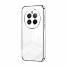 For Realme 12 Pro Transparent Plating Fine Hole Phone Case(Silver) - 1