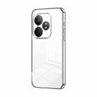 For Realme GT Neo6 SE Transparent Plating Fine Hole Phone Case(Silver) - 1