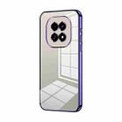 For Realme V60 Transparent Plating Fine Hole Phone Case(Purple) - 1