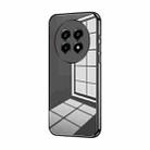 For Realme 13 Pro Transparent Plating Fine Hole Phone Case(Black) - 1