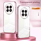 For Realme 13 Pro+ Transparent Plating Fine Hole Phone Case(Pink) - 2