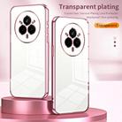 For Realme 14 Pro Transparent Plating Fine Hole Phone Case(Pink) - 2
