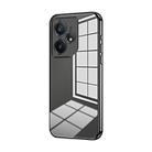 For Realme Neo7 Transparent Plating Fine Hole Phone Case(Black) - 1