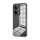 For Realme Neo7 SE Transparent Plating Fine Hole Phone Case(Black) - 1