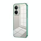 For Realme Neo7x Transparent Plating Fine Hole Phone Case(Green) - 1