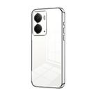 For Realme Neo7x Transparent Plating Fine Hole Phone Case(Silver) - 1