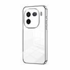 For vivo iQOO 12 Pro Transparent Plating Fine Hole Phone Case(Silver) - 1