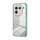 For vivo iQOO 12 Transparent Plating Fine Hole Phone Case(Green) - 1