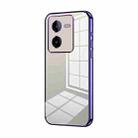 For vivo iQOO Z8 / Z8x Transparent Plating Fine Hole Phone Case(Purple) - 1