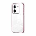 For vivo iQOO Z8 / Z8x Transparent Plating Fine Hole Phone Case(Pink) - 1