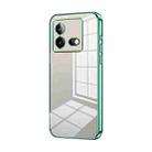 For vivo iQOO Neo8 / Neo8 Pro Transparent Plating Fine Hole Phone Case(Green) - 1