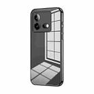 For vivo iQOO Neo8 / Neo8 Pro Transparent Plating Fine Hole Phone Case(Black) - 1