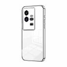 For vivo iQOO 11 Pro Transparent Plating Fine Hole Phone Case(Silver) - 1