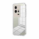 For vivo iQOO 11 Transparent Plating Fine Hole Phone Case(Transparent) - 1