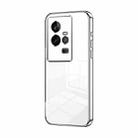 For vivo iQOO 11 Transparent Plating Fine Hole Phone Case(Silver) - 1