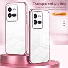 For vivo iQOO 10 Pro Transparent Plating Fine Hole Phone Case(Gold) - 2