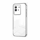 For vivo iQOO Neo6 Transparent Plating Fine Hole Phone Case(Silver) - 1