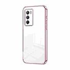 For vivo iQOO Neo5 S / iQOO 9 SE Transparent Plating Fine Hole Phone Case(Pink) - 1