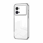 For vivo iQOO 9 Pro Transparent Plating Fine Hole Phone Case(Silver) - 1