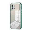 For vivo iQOO 9 Transparent Plating Fine Hole Phone Case(Green) - 1
