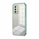 For vivo iQOO Z5 Transparent Plating Fine Hole Phone Case(Green) - 1