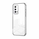 For vivo iQOO Z5 Transparent Plating Fine Hole Phone Case(Silver) - 1