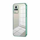 For vivo iQOO 7 Transparent Plating Fine Hole Phone Case(Green) - 1