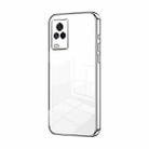 For vivo iQOO 7 Transparent Plating Fine Hole Phone Case(Silver) - 1