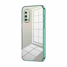 For vivo iQOO Z1X Transparent Plating Fine Hole Phone Case(Green) - 1