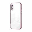 For vivo iQOO Neo Transparent Plating Fine Hole Phone Case(Pink) - 1