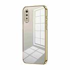 For vivo iQOO Neo Transparent Plating Fine Hole Phone Case(Gold) - 1