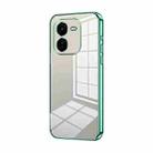 For vivo iQOO Z9x Transparent Plating Fine Hole Phone Case(Green) - 1