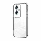 For OPPO A79 5G / A2 Transparent Plating Fine Hole Phone Case(Silver) - 1