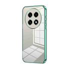 For OPPO A2 Pro Transparent Plating Fine Hole Phone Case(Green) - 1