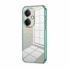 For OPPO K11 Transparent Plating Fine Hole Phone Case(Green) - 1