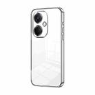 For OPPO K11 Transparent Plating Fine Hole Phone Case(Silver) - 1