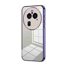 For OPPO Find X6 Pro Transparent Plating Fine Hole Phone Case(Purple) - 1