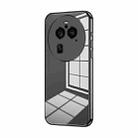 For OPPO Find X6 Pro Transparent Plating Fine Hole Phone Case(Black) - 1