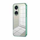 For OPPO Reno8 T 5G Transparent Plating Fine Hole Phone Case(Green) - 1