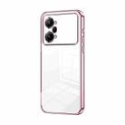 For OPPO K10 Pro Transparent Plating Fine Hole Phone Case(Pink) - 1