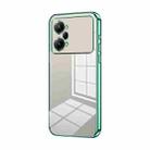 For OPPO K10 Pro Transparent Plating Fine Hole Phone Case(Green) - 1