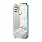 For OPPO A53 2020 / A32 / A11s  Transparent Plating Fine Hole Phone Case(Green) - 1