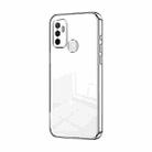 For OPPO A53 2020 / A32 / A11s  Transparent Plating Fine Hole Phone Case(Silver) - 1