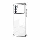 For OPPO K9 Pro Transparent Plating Fine Hole Phone Case(Silver) - 1